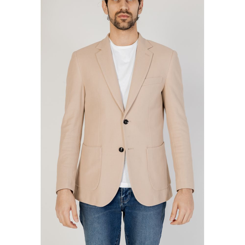 Beiger Baumwollblazer