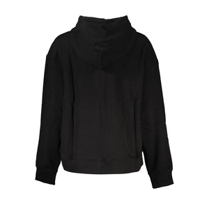 Schwarzer Baumwollpullover
