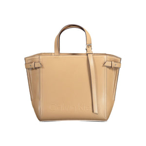 Braune Polyester Damen Handtasche