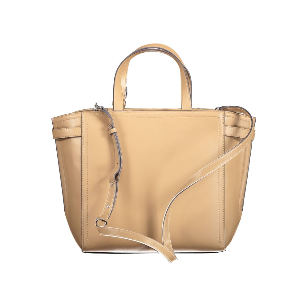 Braune Polyester Damen Handtasche
