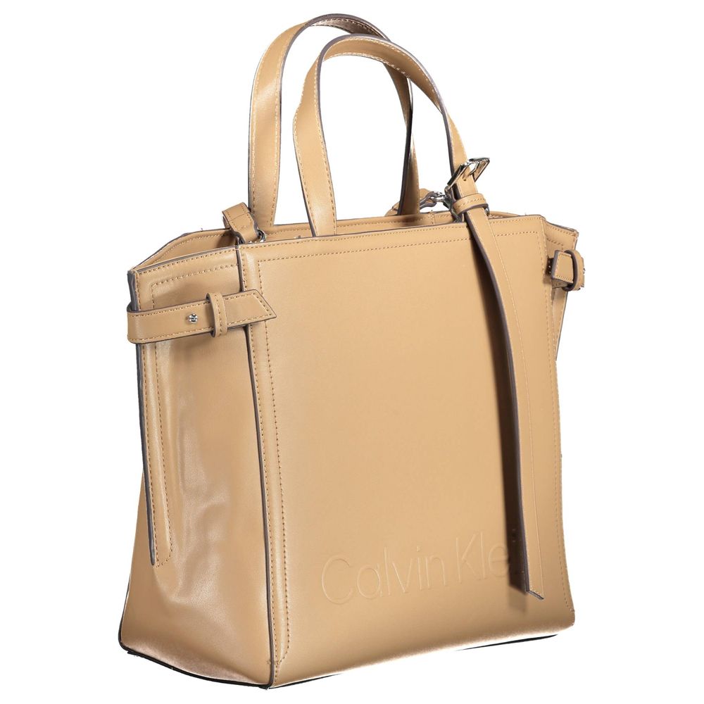 Braune Polyester Damen Handtasche