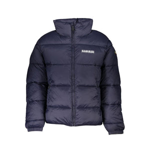 Blaue Polyamid-Herrenjacke