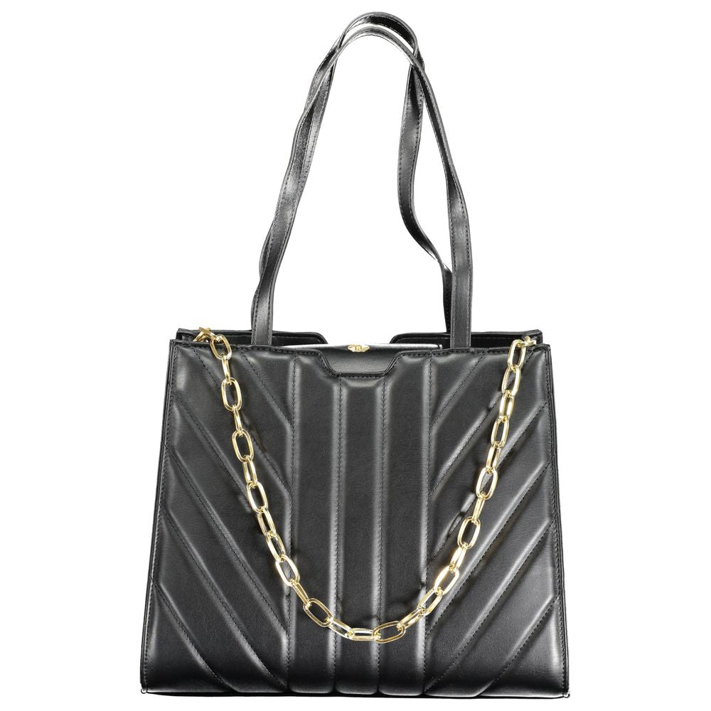 Schwarze Handtasche aus Polyethylen