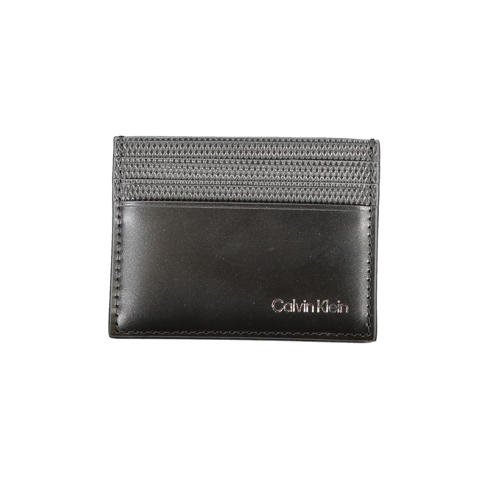 Schwarze Lederbrieftasche