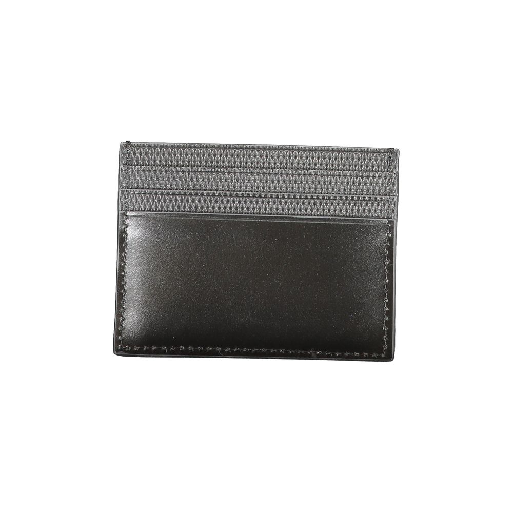 Schwarze Lederbrieftasche