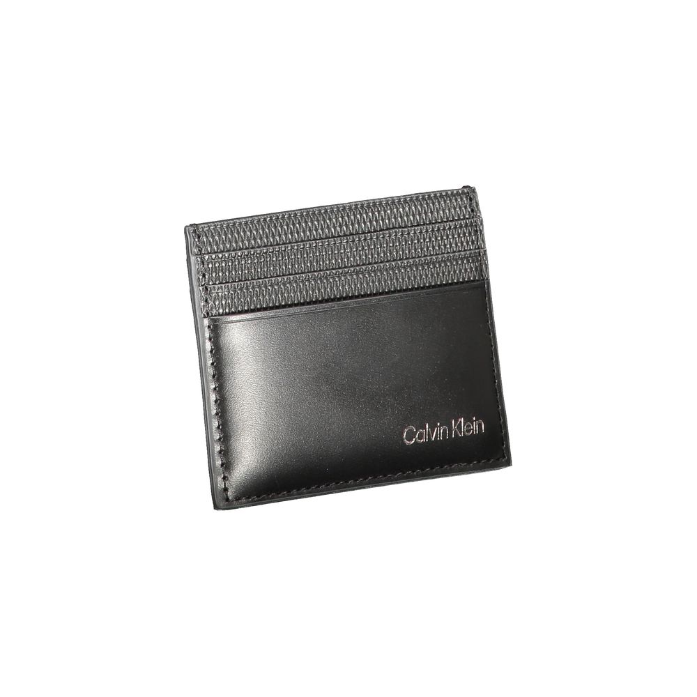 Schwarze Lederbrieftasche