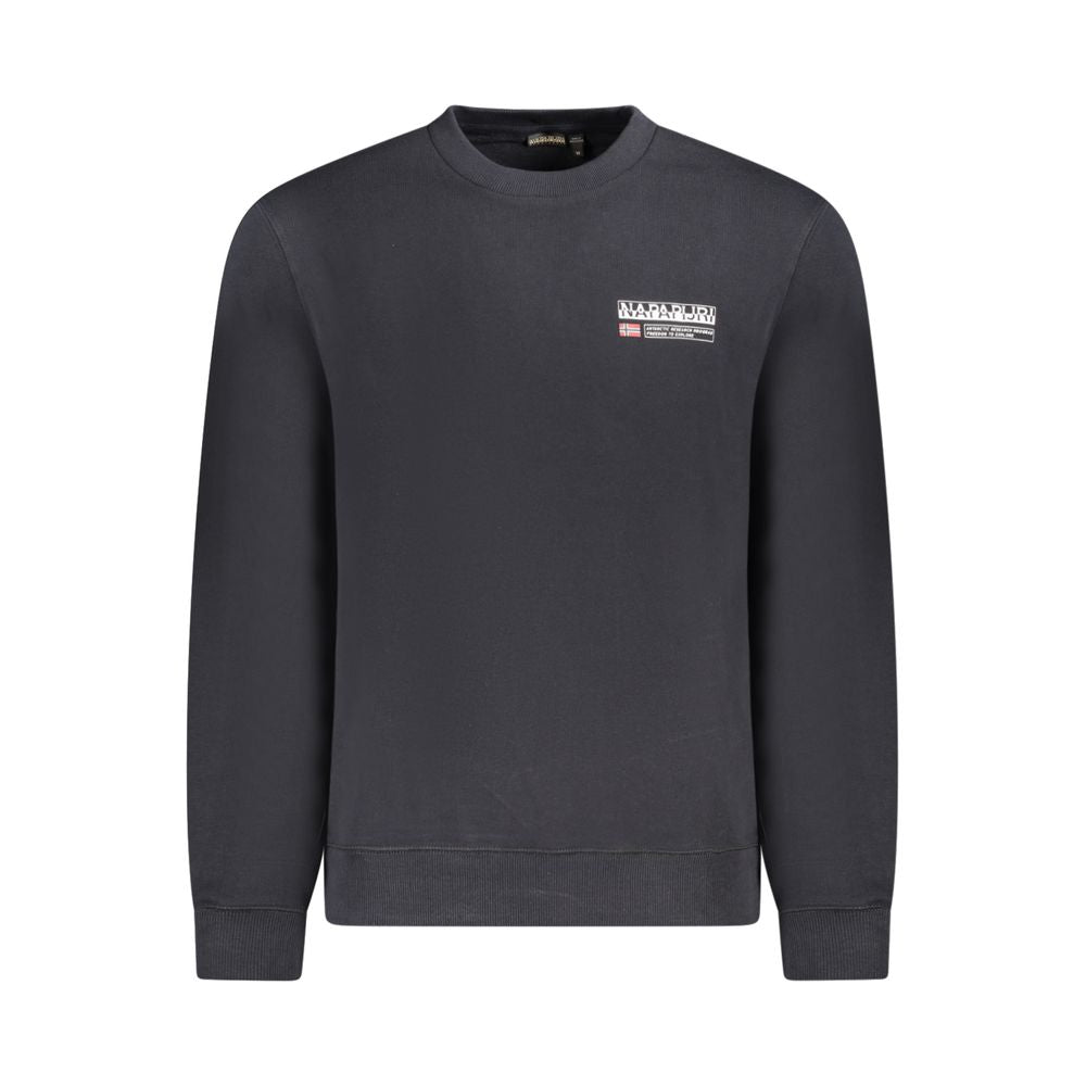 Schwarzer Baumwollpullover für Herren