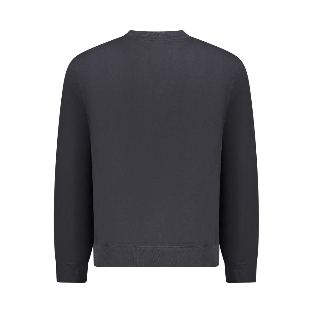 Schwarzer Baumwollpullover für Herren