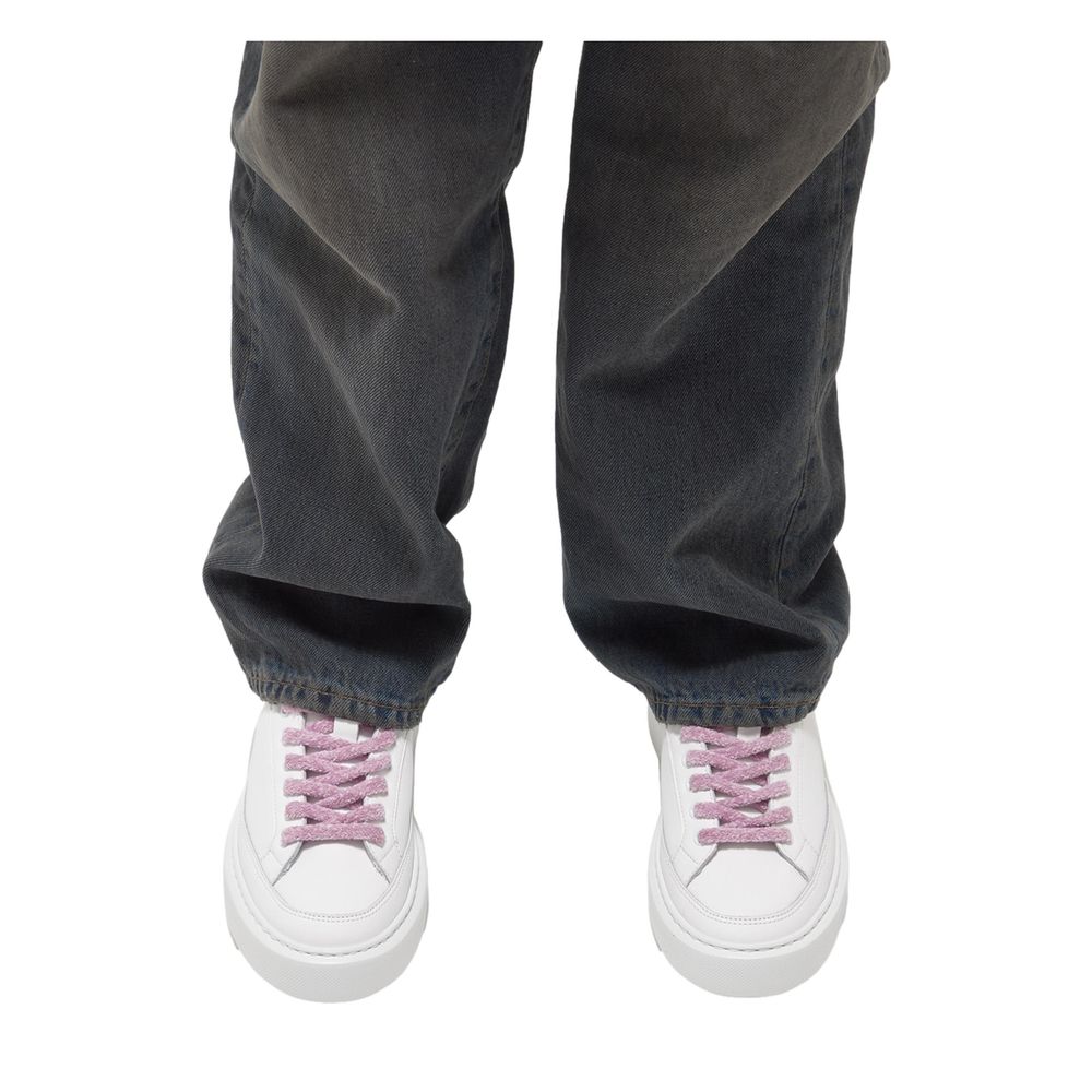 Beige Ledersneaker