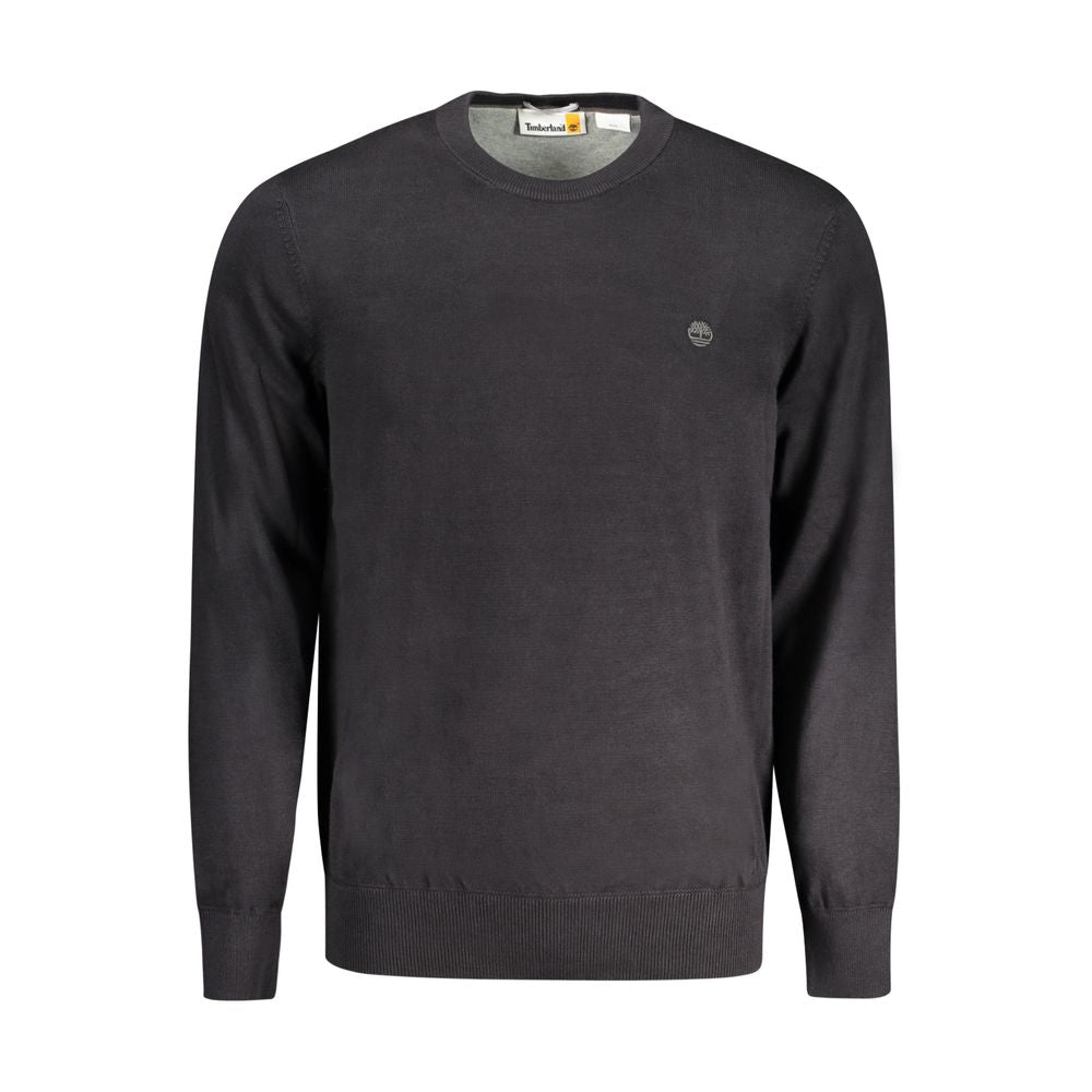 Schwarzer Baumwollpullover für Herren