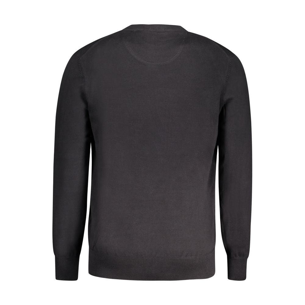 Schwarzer Baumwollpullover für Herren