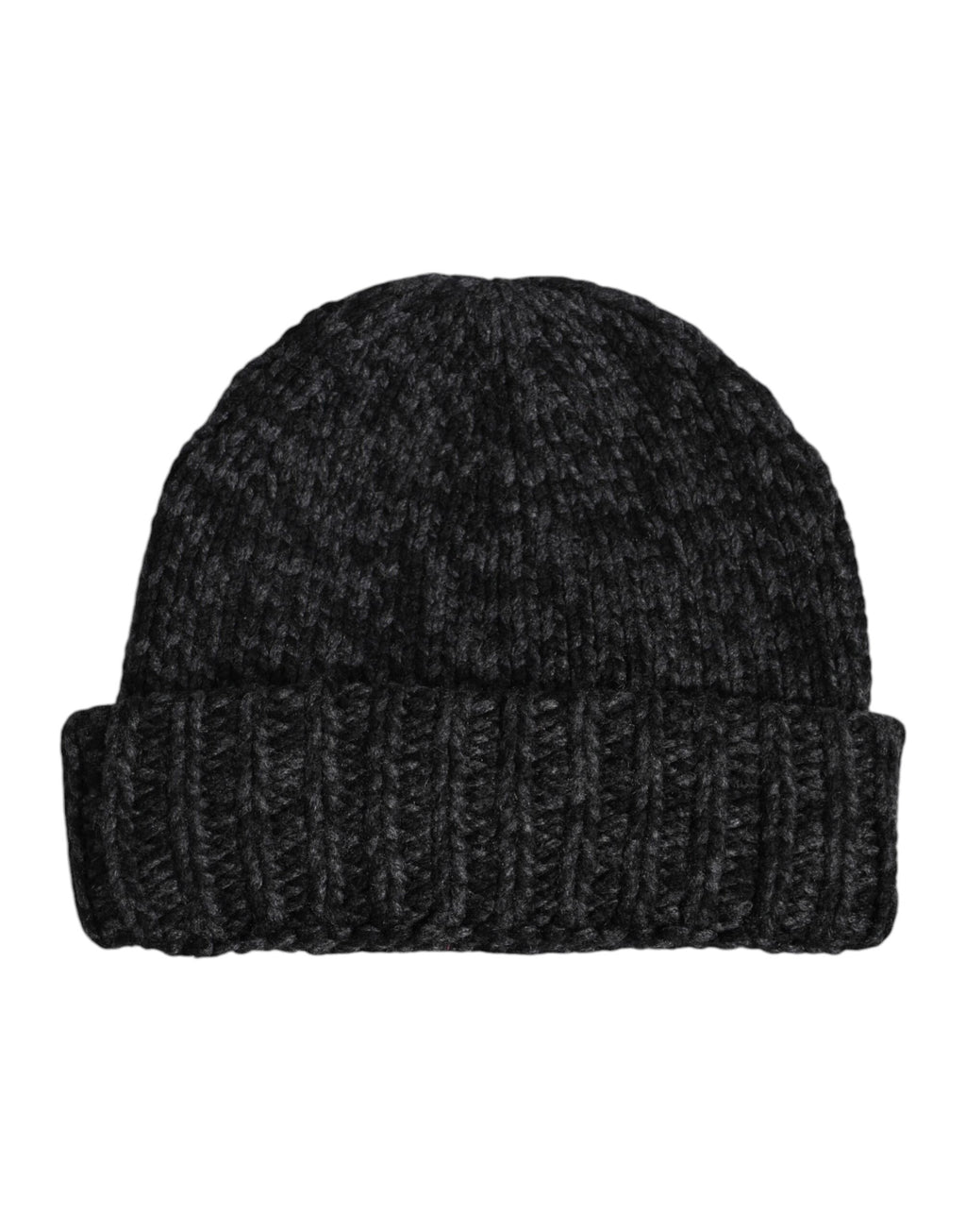 Graue Kaschmir-Strickmütze für den Winter