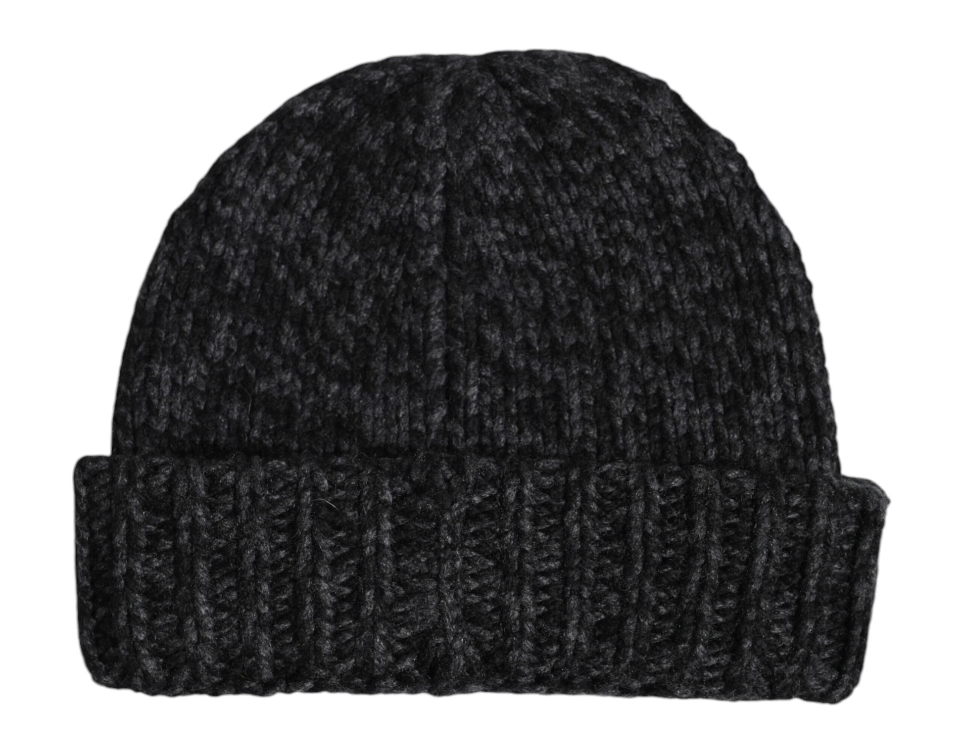 Graue Kaschmir-Strickmütze für den Winter