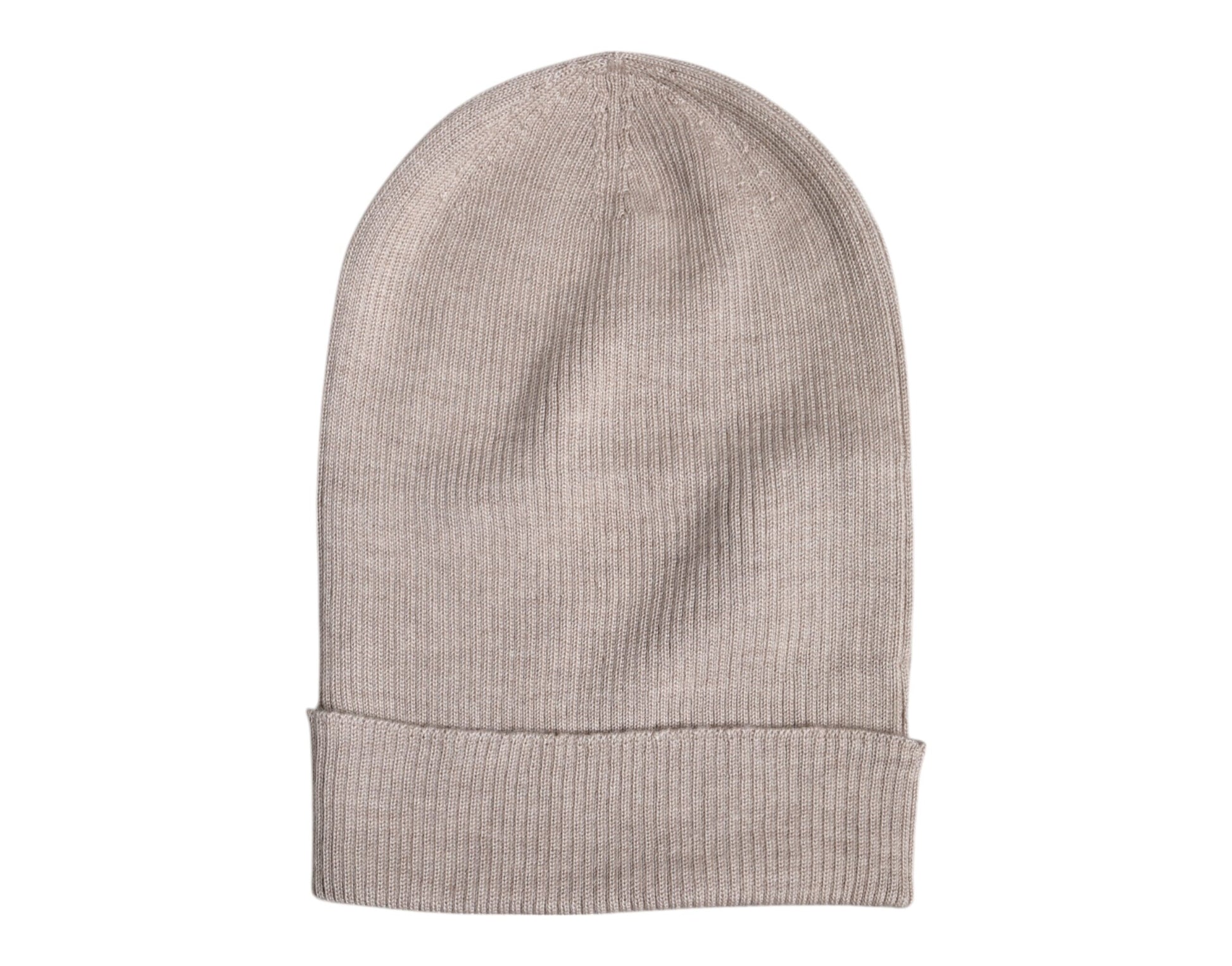 Beige Kaschmir-Strickmütze für den Winter