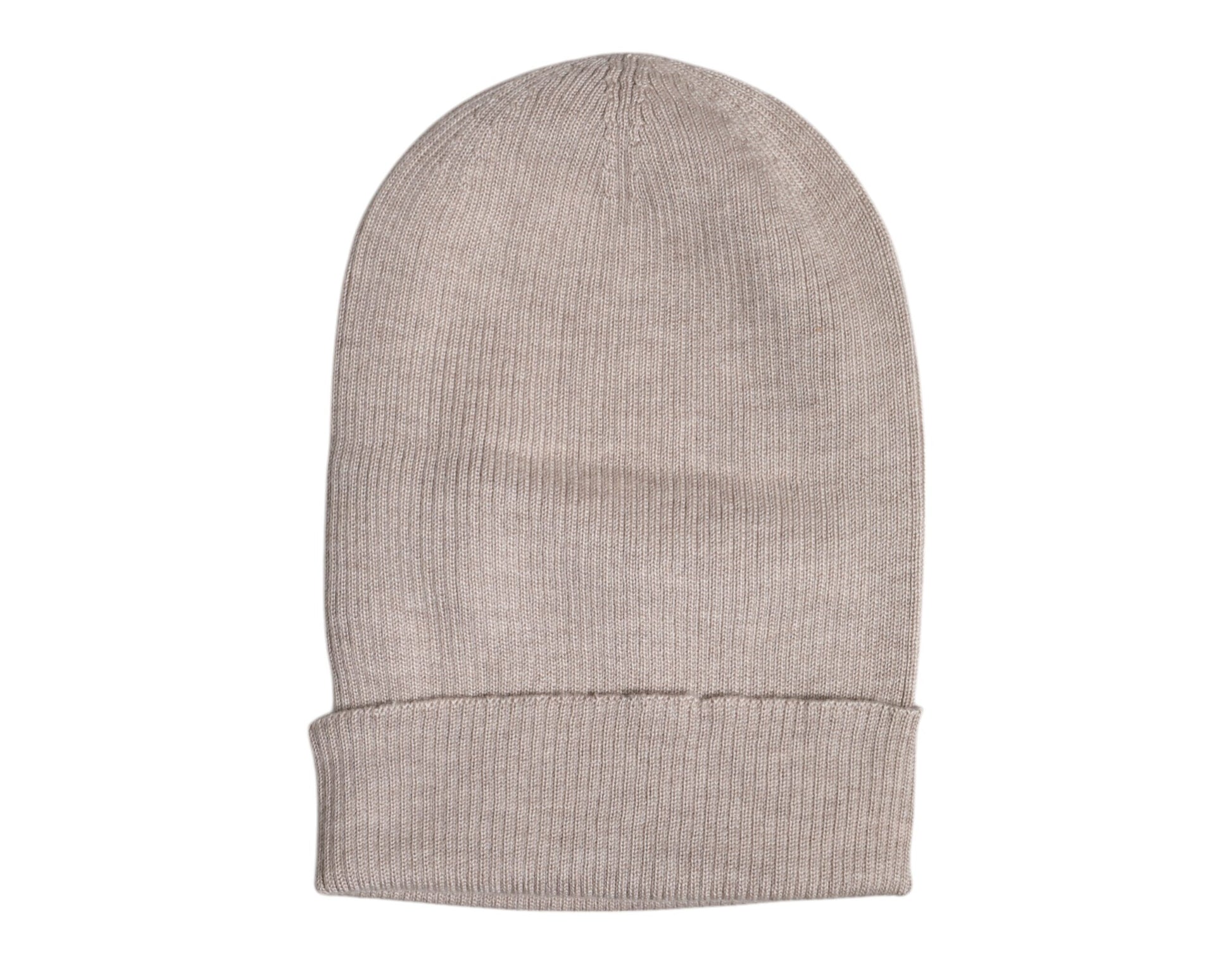 Beige Kaschmir-Strickmütze für den Winter