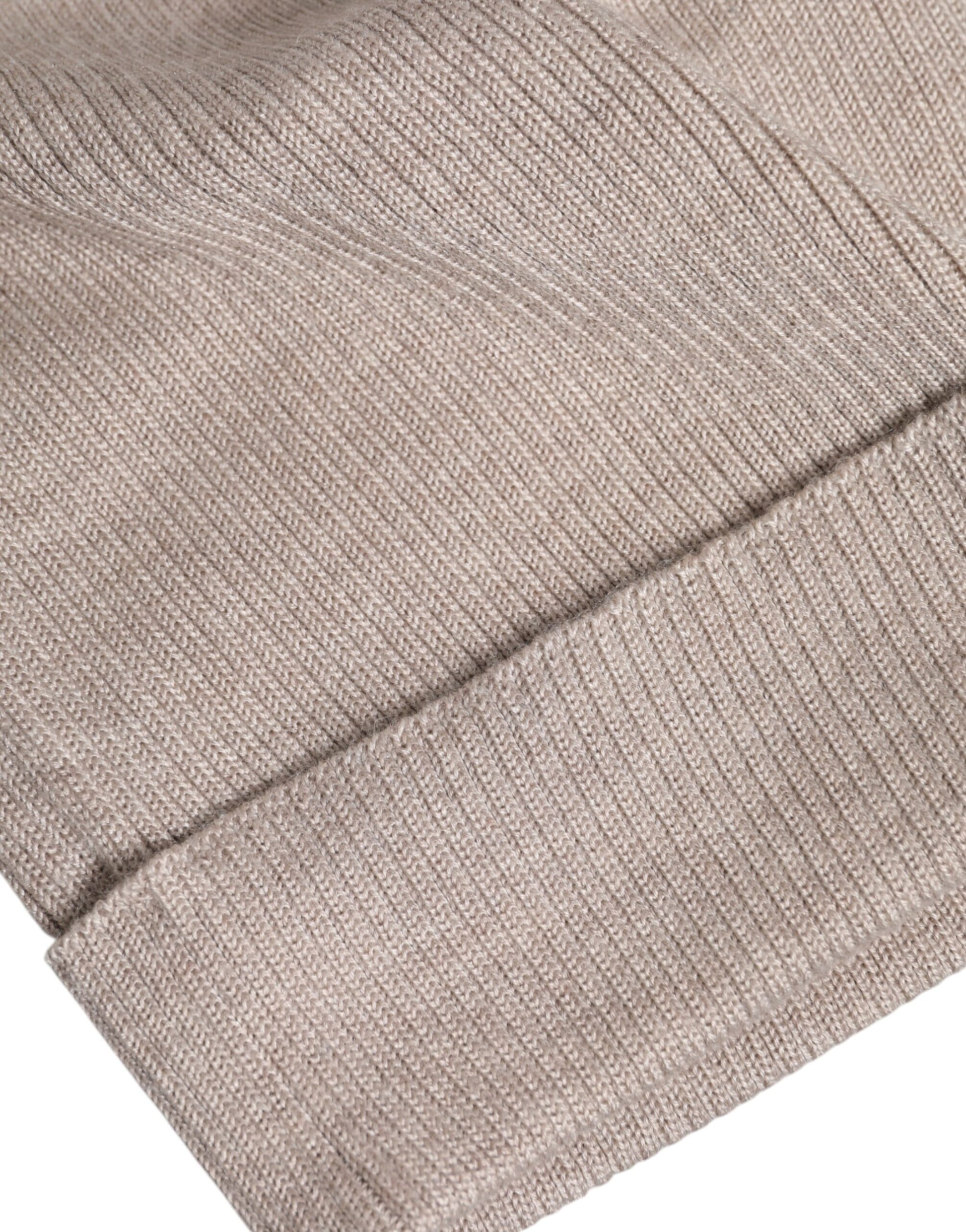 Beige Kaschmir-Strickmütze für den Winter