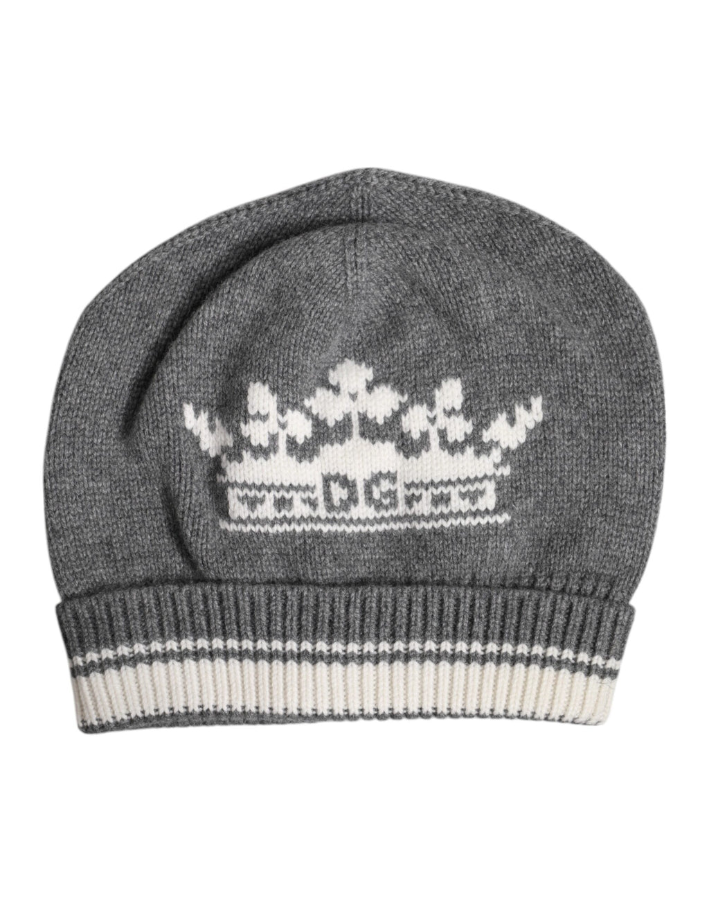 Graue Kaschmir-Strickmütze für den Winter
