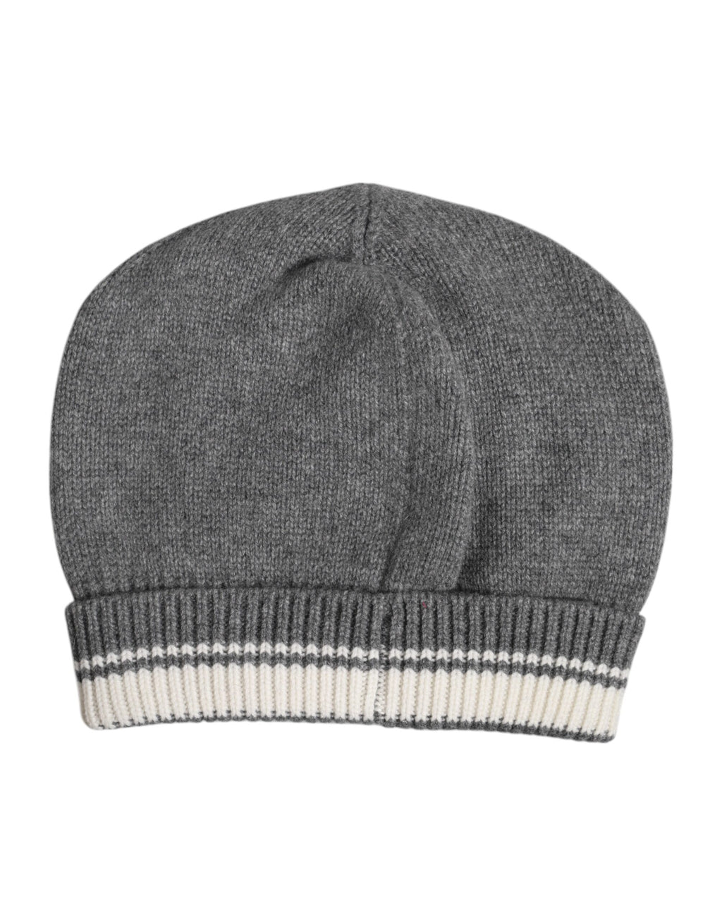 Graue Kaschmir-Strickmütze für den Winter