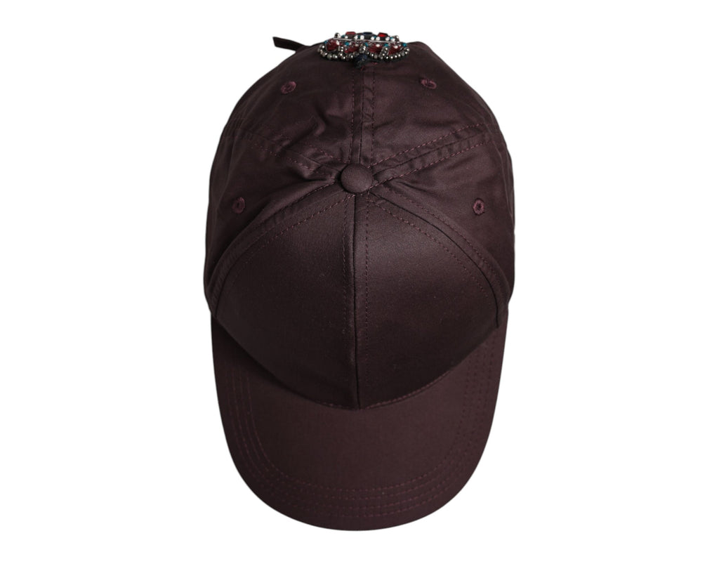 Braune Baseballkappe aus Baumwolle mit DG Crown und 6 Paneelen