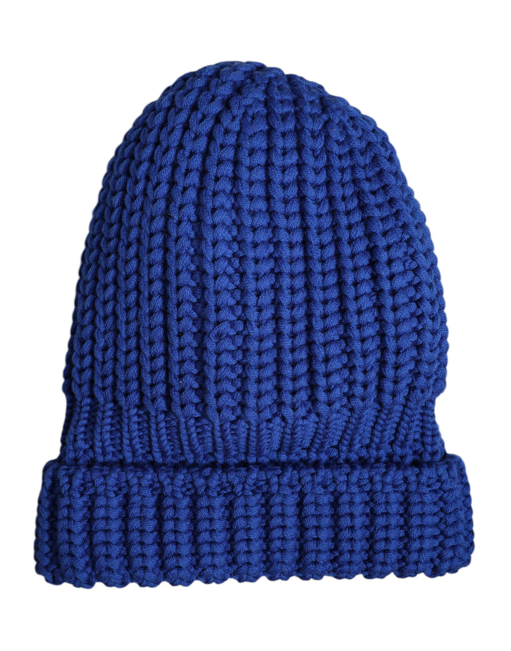 Blaue Wintermütze aus Wolle