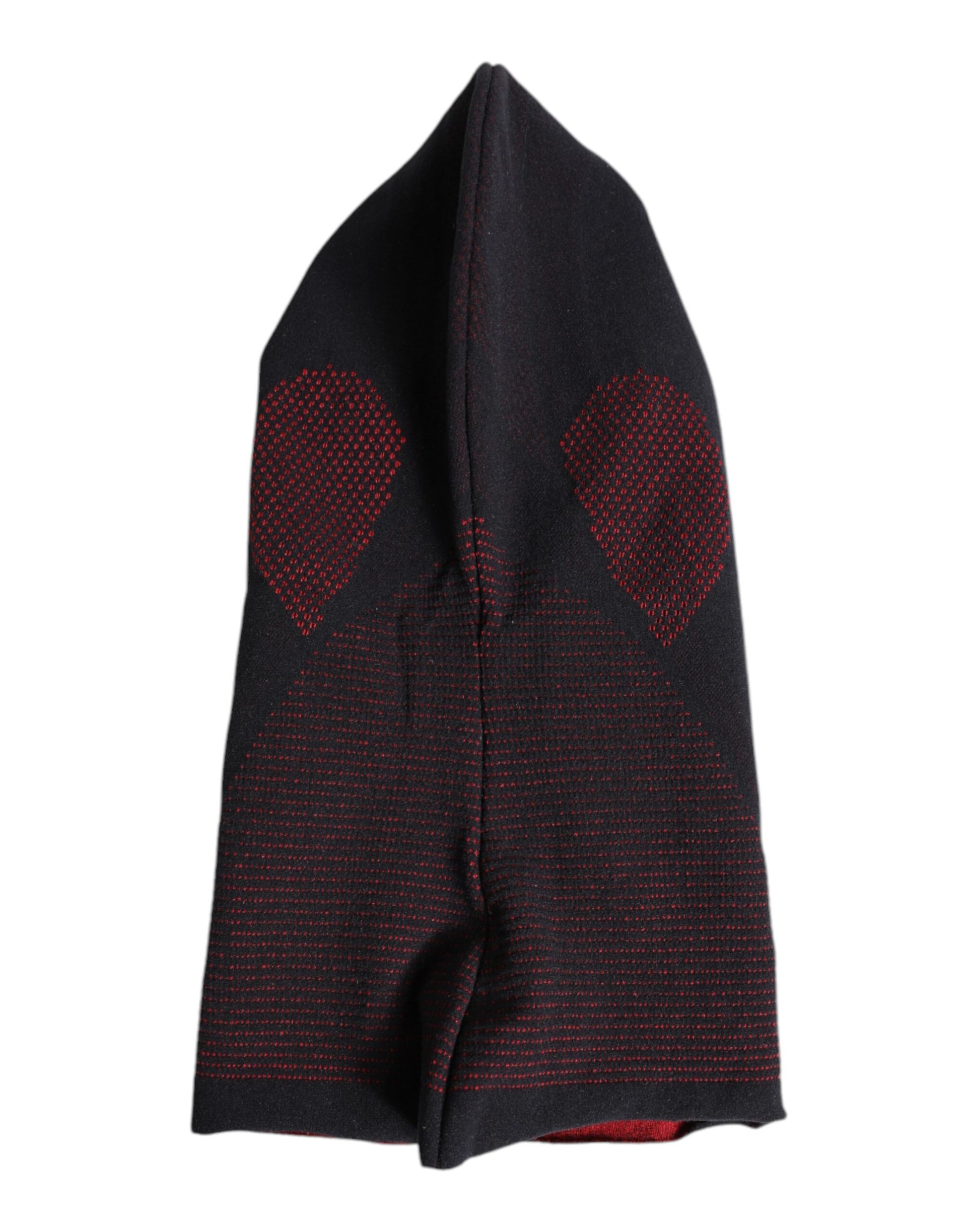 Schwarze, gestrickte Skimaske aus Baumwolle mit Sturmhaube