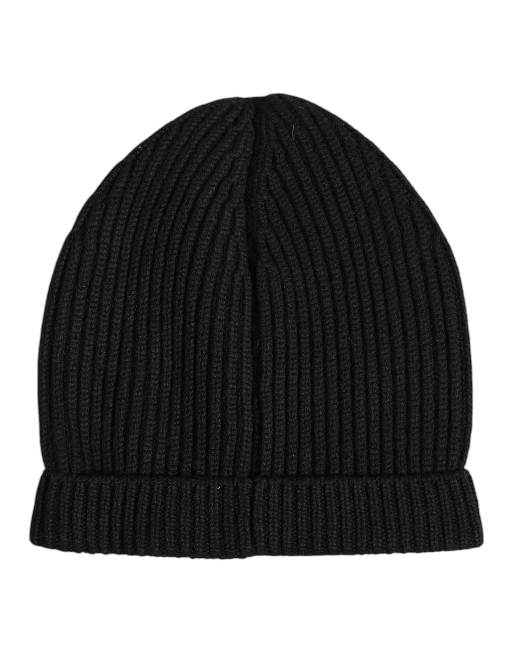 Schwarze Kaschmir-Strickmütze für den Winter