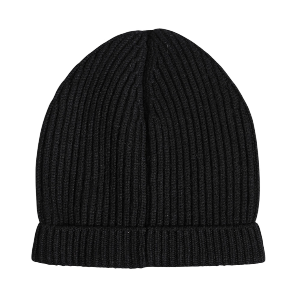 Schwarze Kaschmir-Strickmütze für den Winter