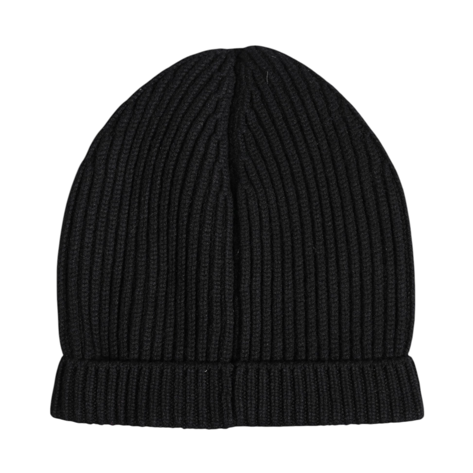 Schwarze Kaschmir-Strickmütze für den Winter