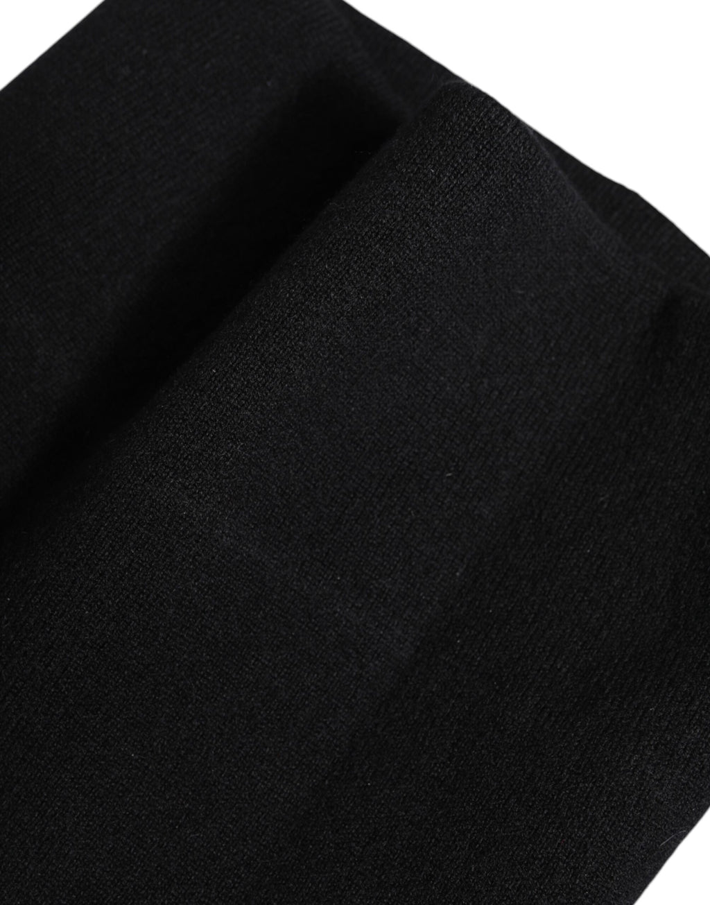 Schwarzer Kaschmir-Strick-Halswärmer-Foulard-Schal