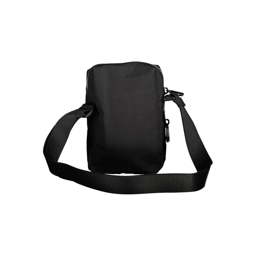 Schwarze Nylon-Umhängetasche für Herren