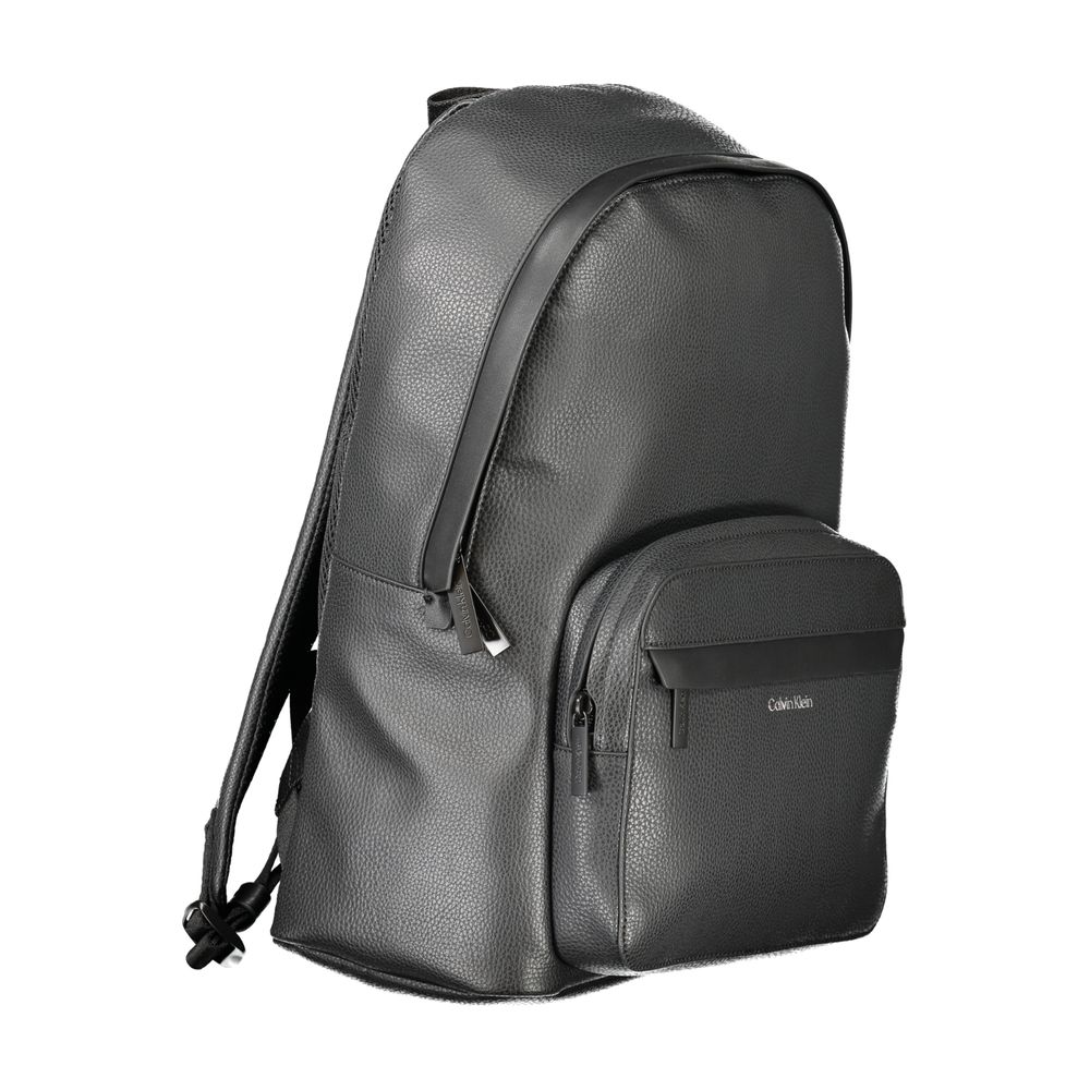 Schwarzer Polyester Herren Rucksack