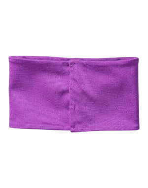 Dolce & Gabbana Purple Nylon Stretch Women Neck Warmer Scarf