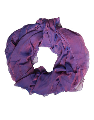 Dolce & Gabbana Purple Silk Rectangle Wrap Shawl Scarf