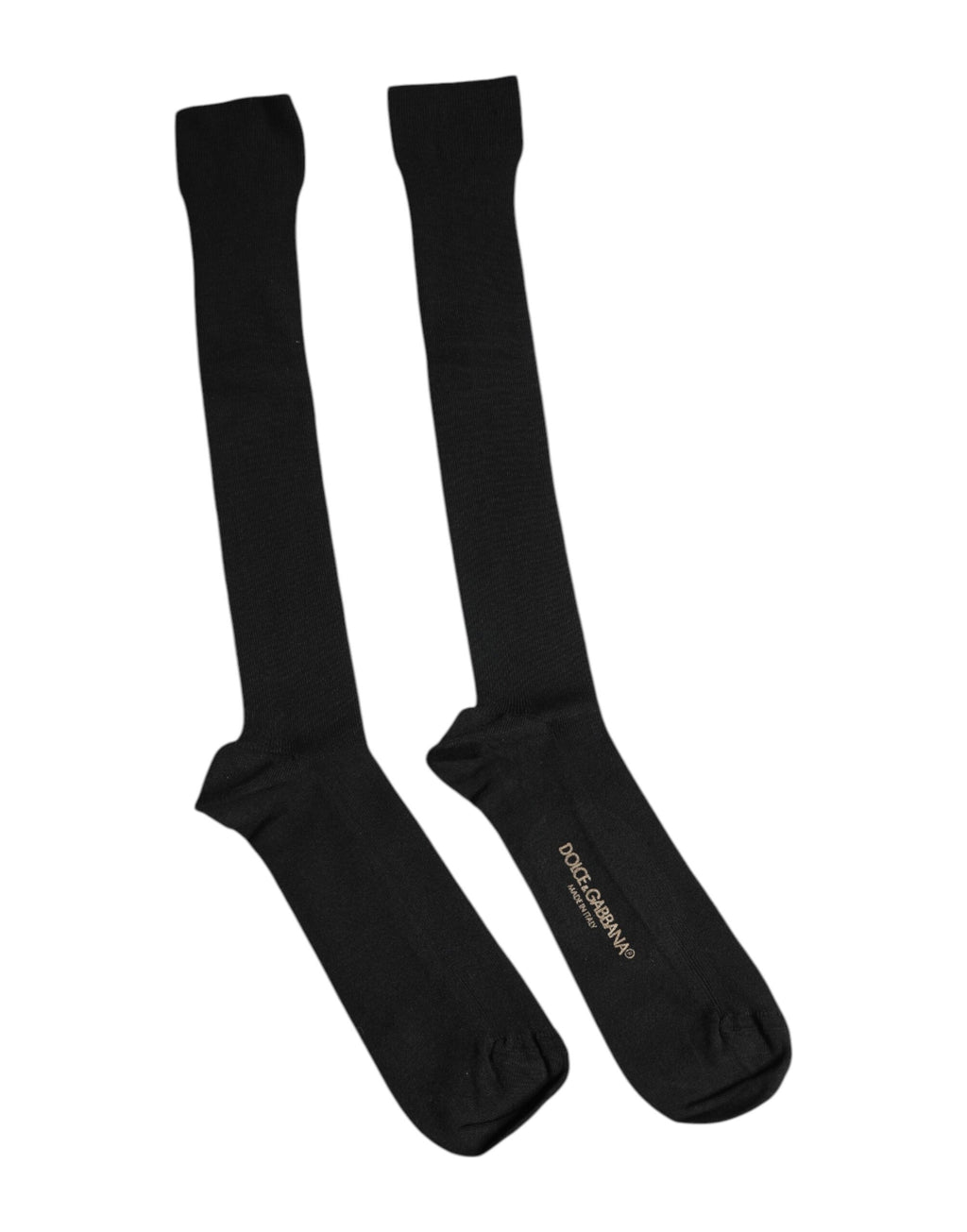 Schwarze Viskose-Wadensocken mit Logo