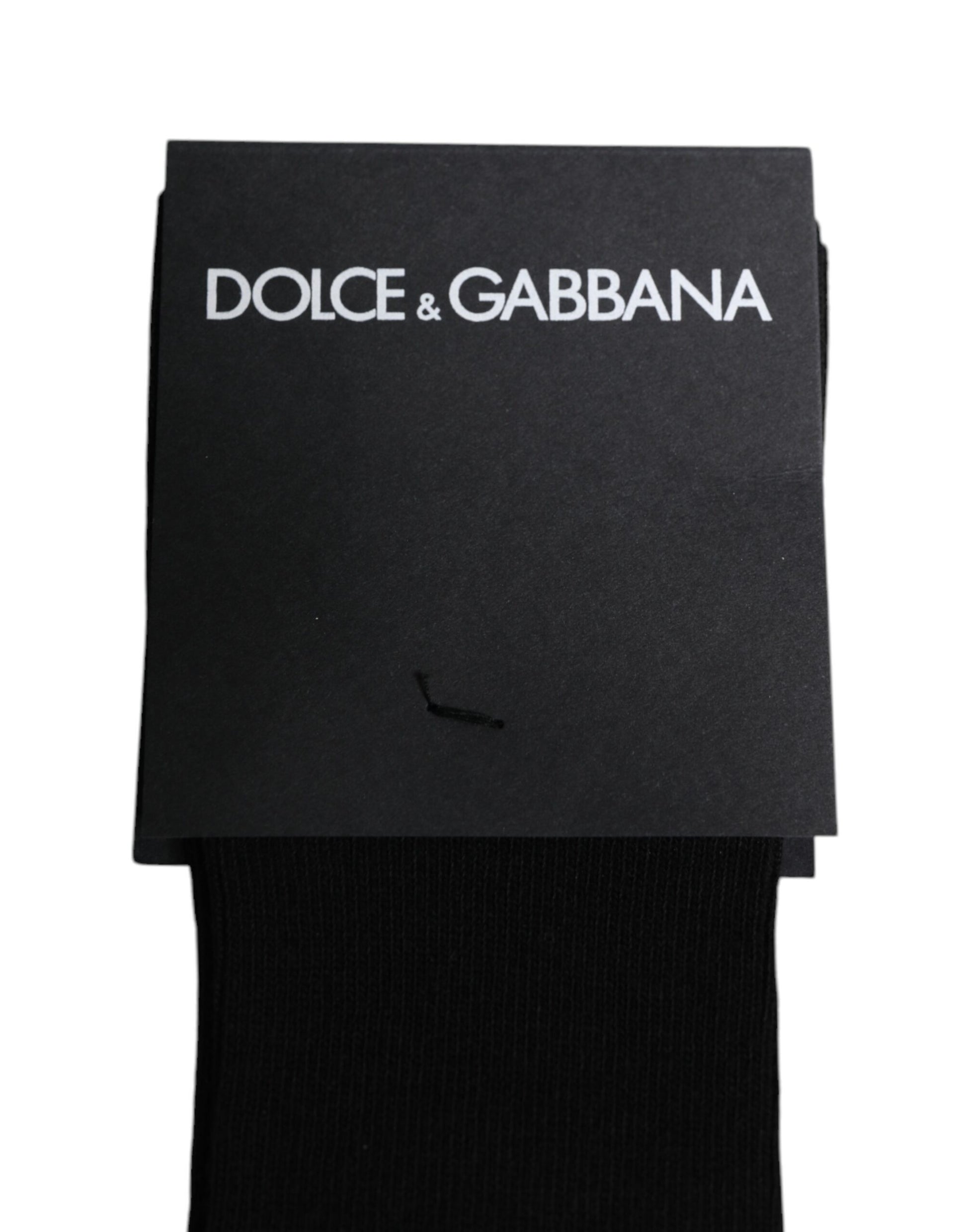Schwarze Viskose-Wadensocken mit Logo