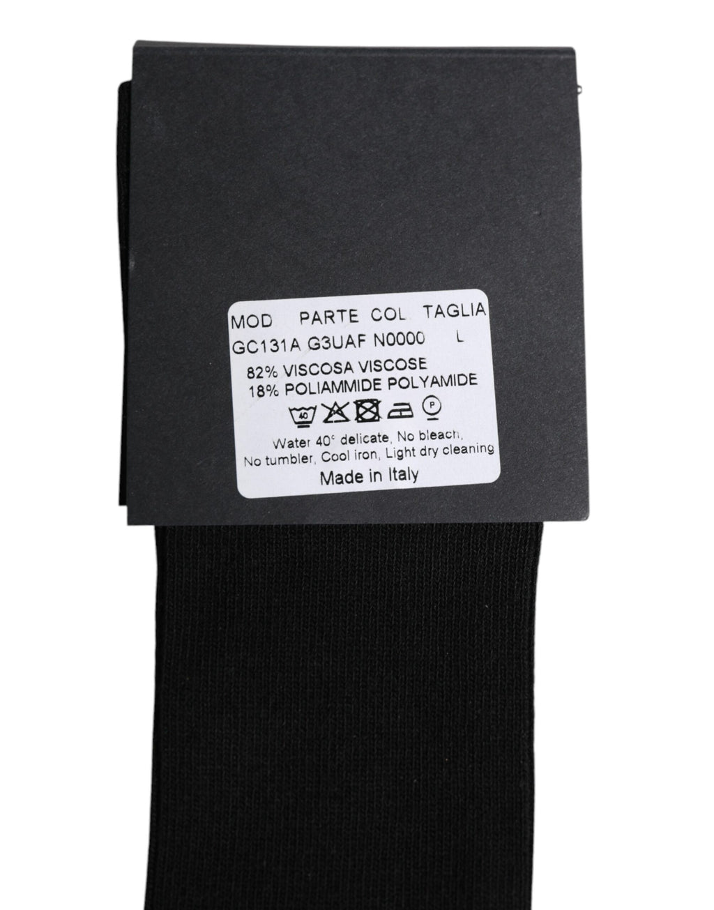 Schwarze Viskose-Wadensocken mit Logo