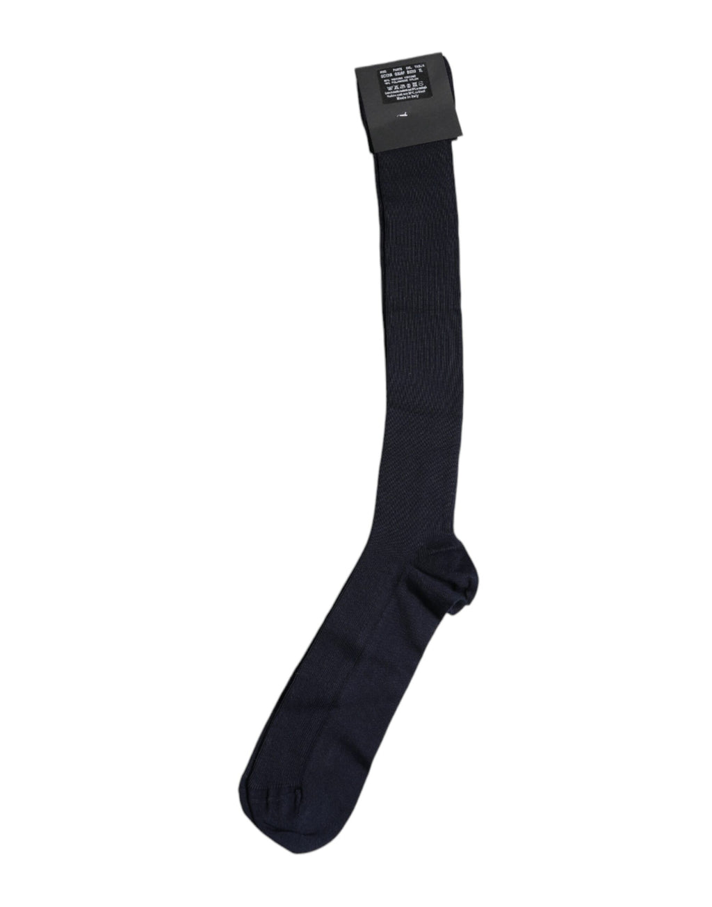 Black Viscose Logo Over The Calf Socks