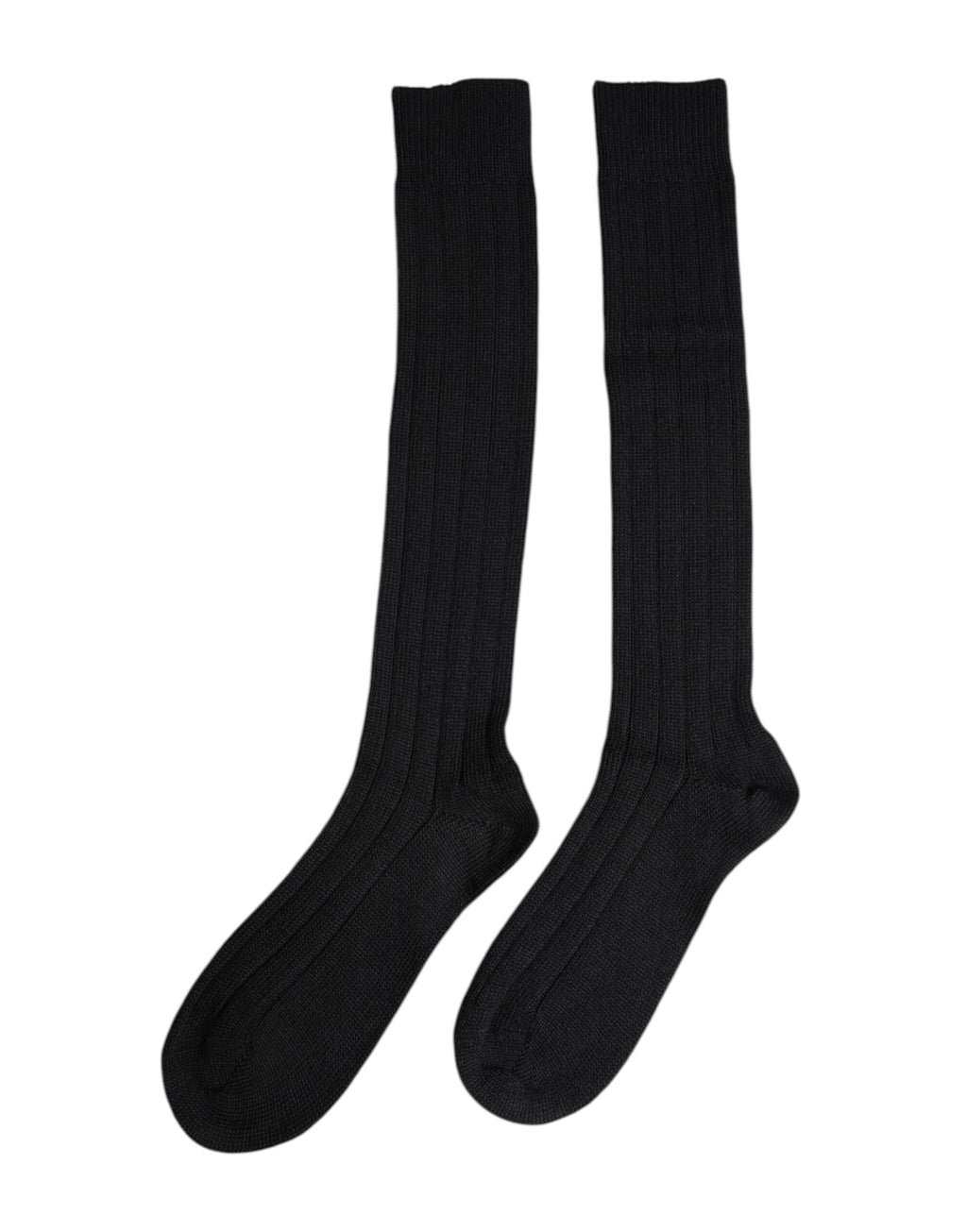Schwarze Overknee-Socken mit DG-Logo-Print