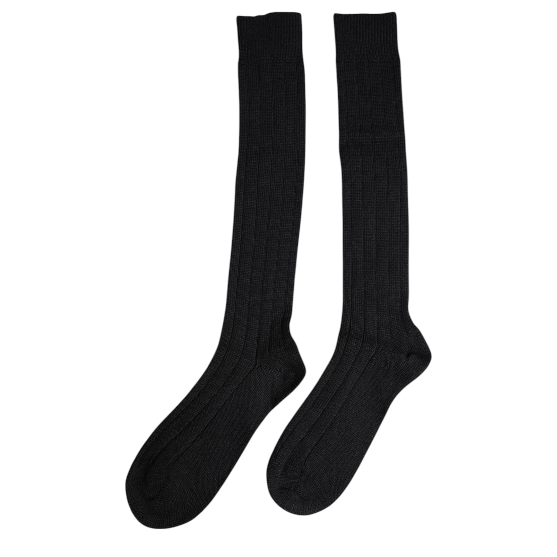 Schwarze Overknee-Socken mit DG-Logo-Print