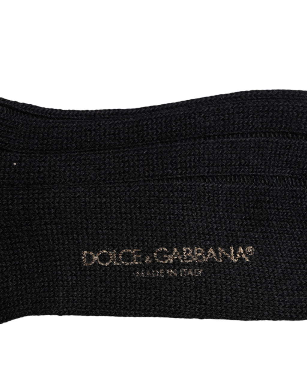 Schwarze Overknee-Socken mit DG-Logo-Print
