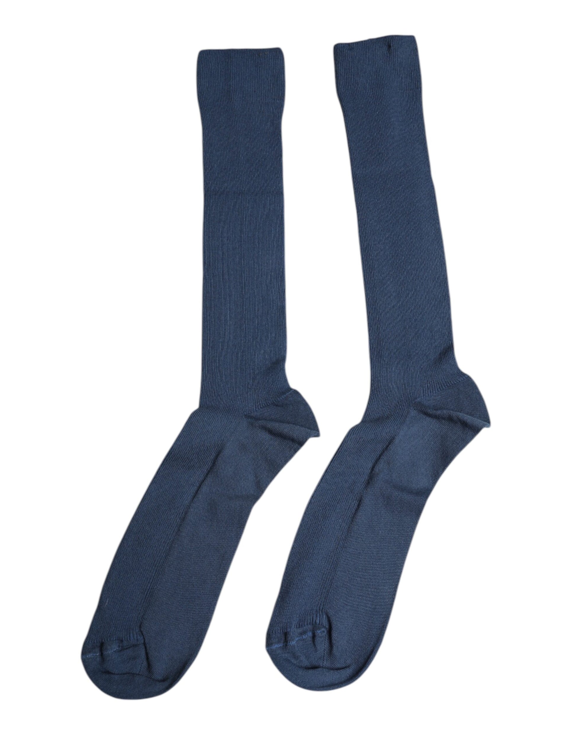 Blaue Wadensocken aus Baumwolle mit DG-Logo
