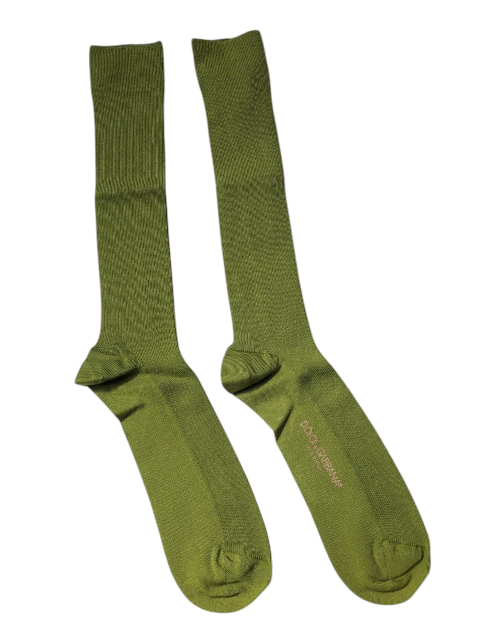 Grüne Wadensocken aus Baumwolle mit Logo