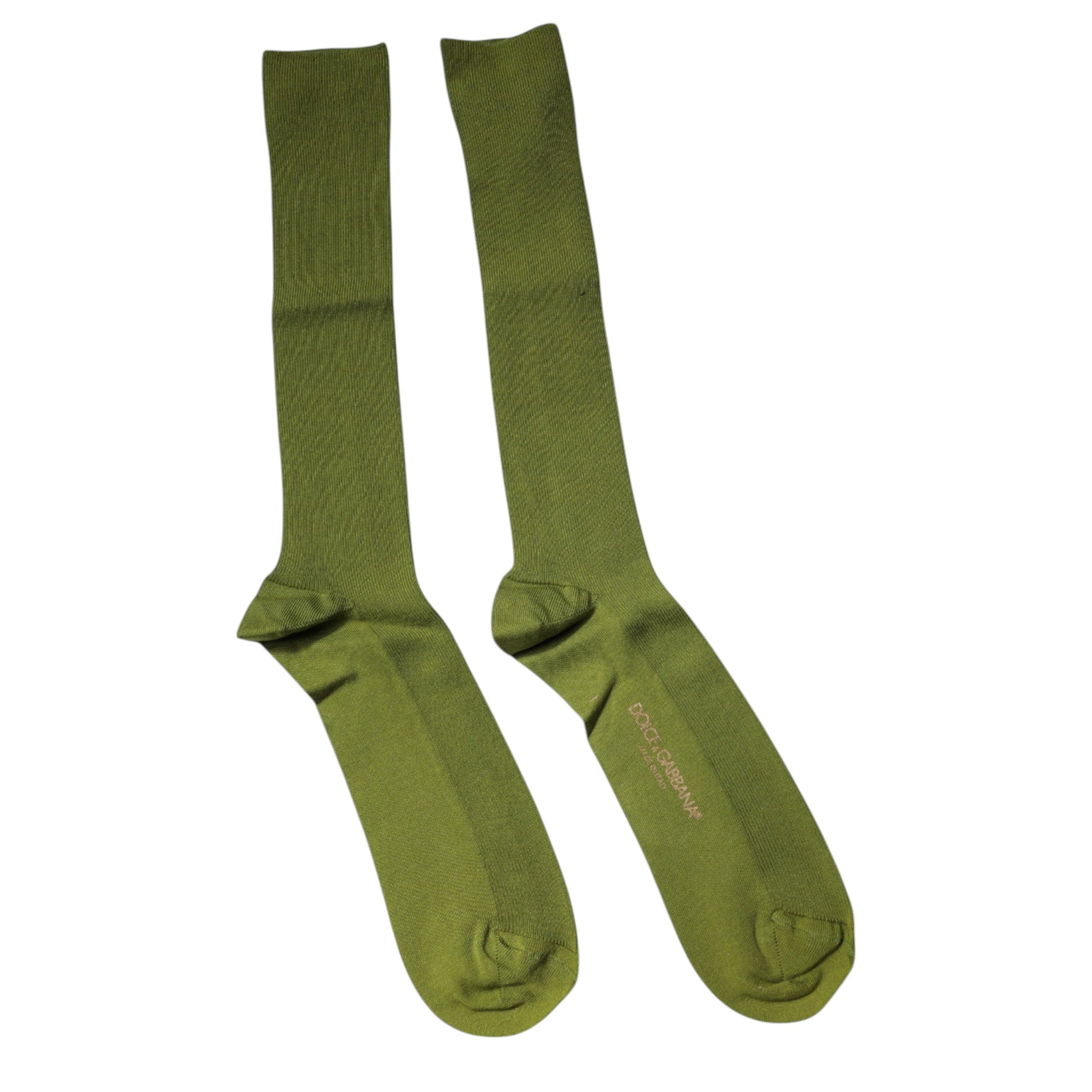 Grüne Wadensocken aus Baumwolle mit Logo