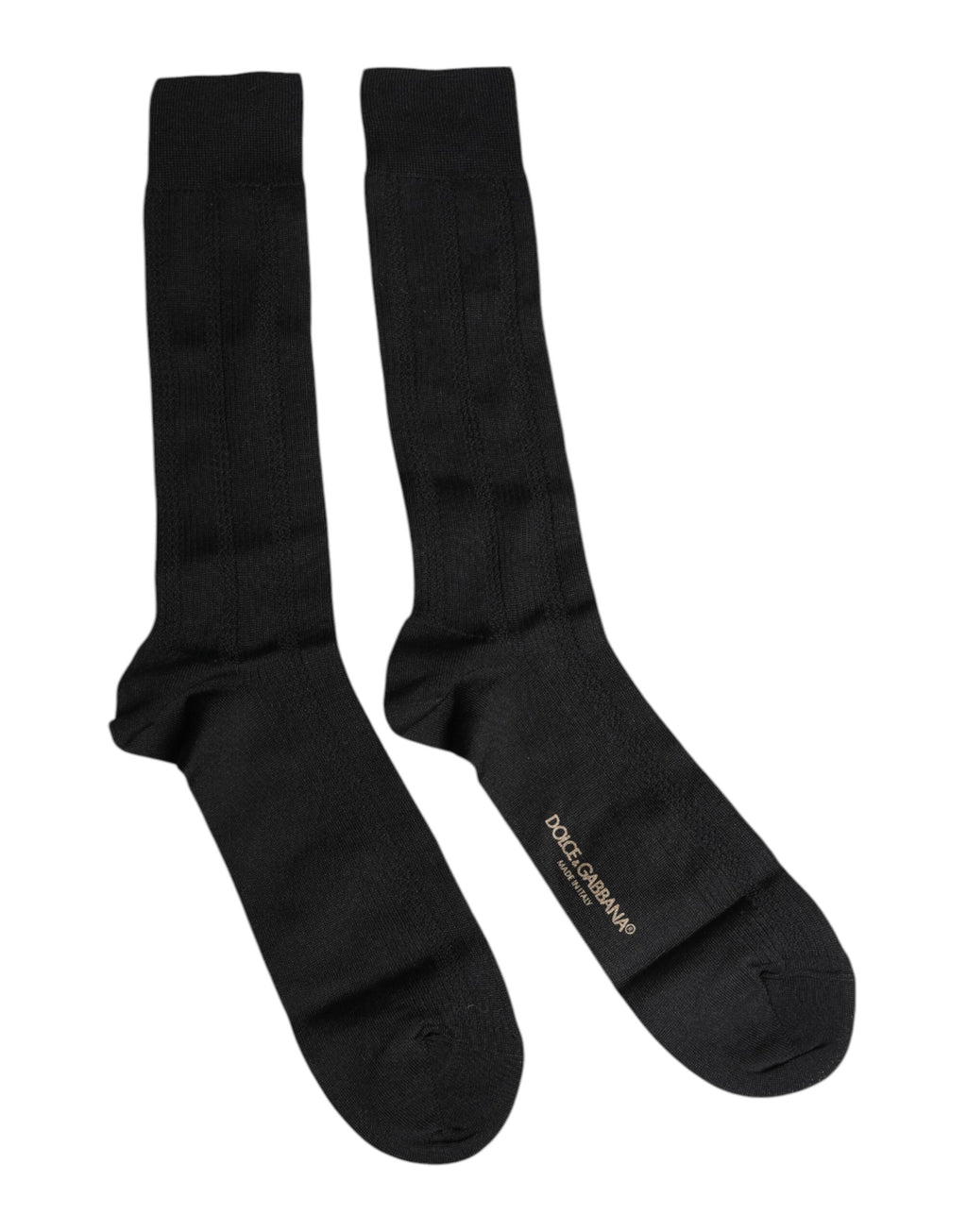 Schwarze Stretch-Socken mit Logo für Herren bis zur Wade