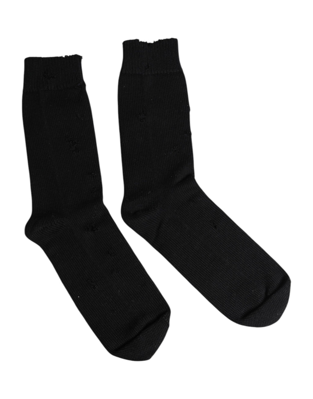 Schwarze, einfarbige Stretch-Socken für Herren bis zur Wade