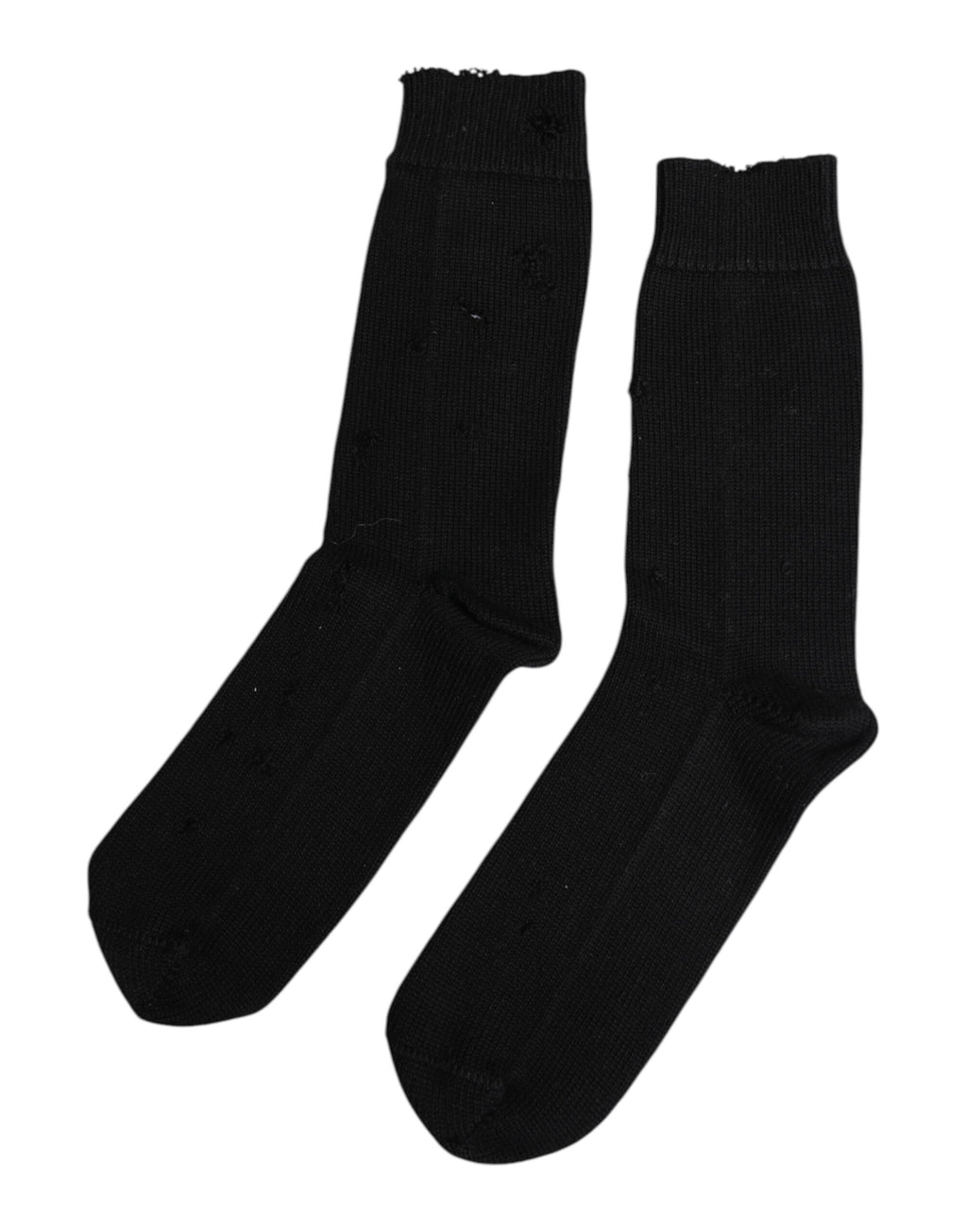 Schwarze, einfarbige Stretch-Socken für Herren bis zur Wade