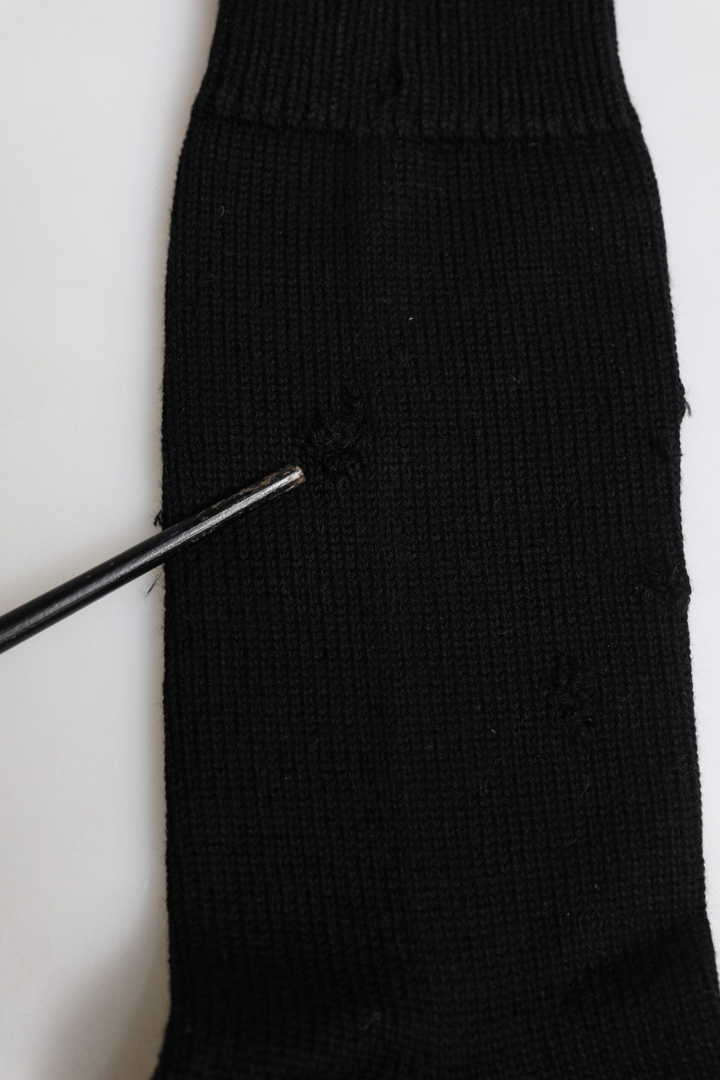 Schwarze, einfarbige Stretch-Socken für Herren bis zur Wade