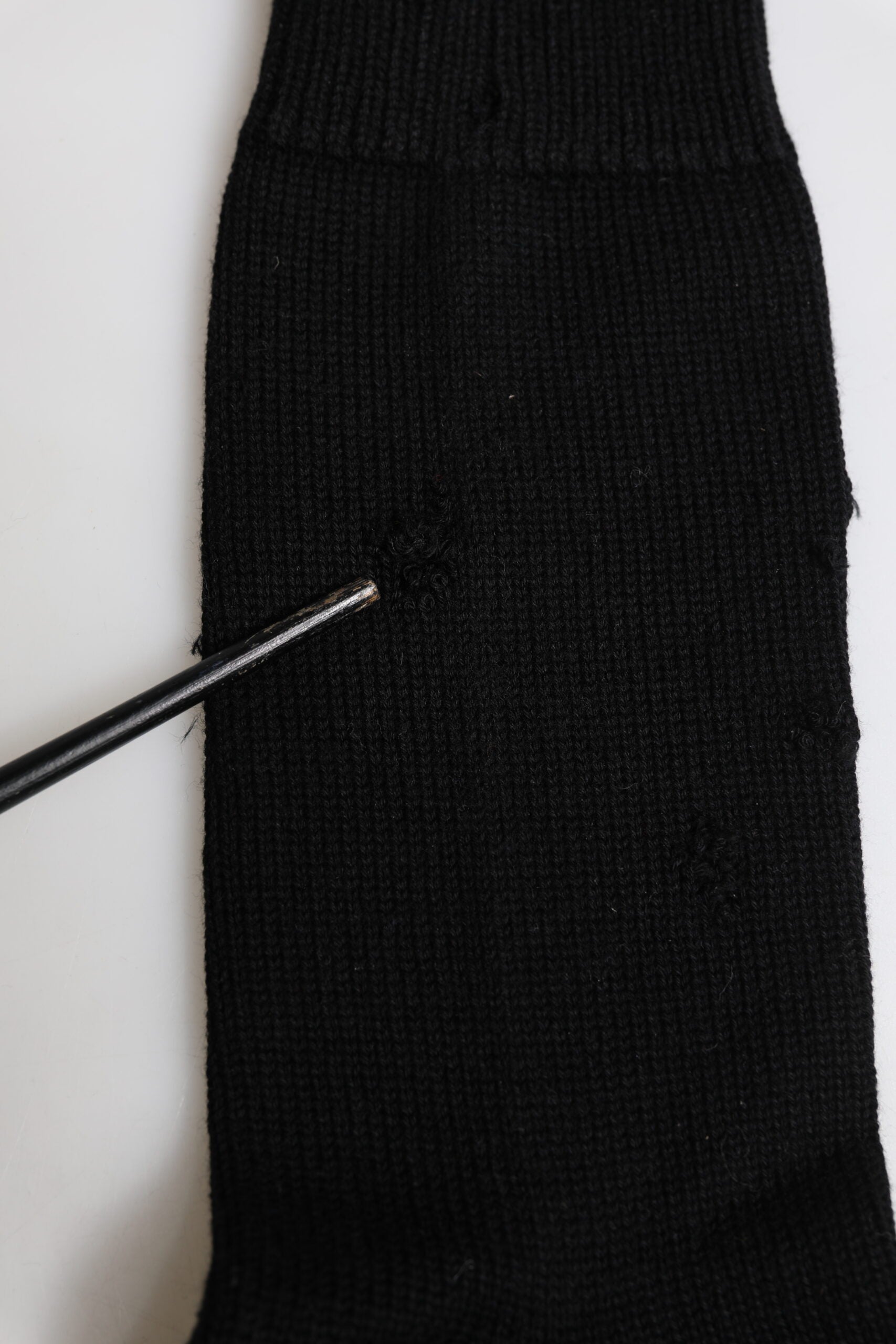 Schwarze, einfarbige Stretch-Socken für Herren bis zur Wade