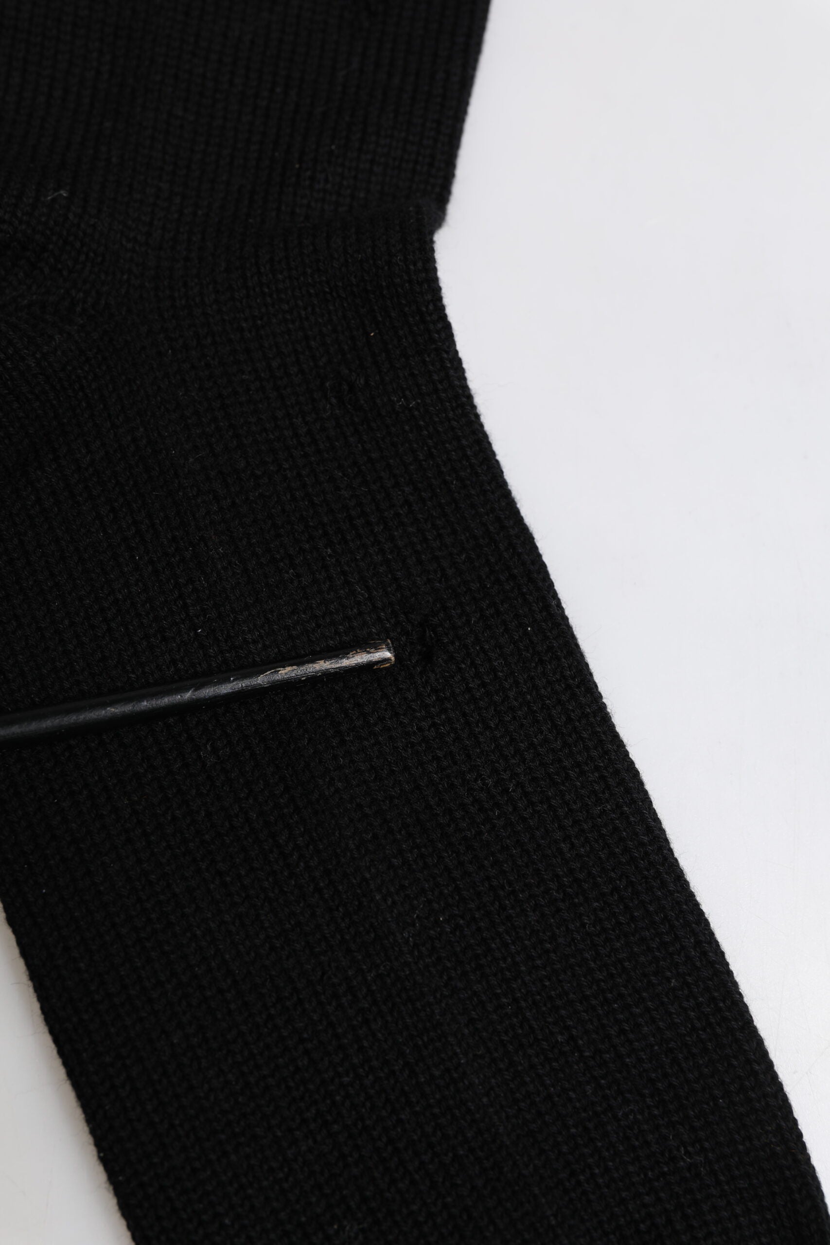 Schwarze, einfarbige Stretch-Socken für Herren bis zur Wade