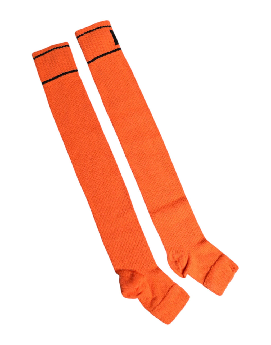 Orangefarbene Socken aus Baumwolle mit offenem Zehenbereich und DG-Logo-Print